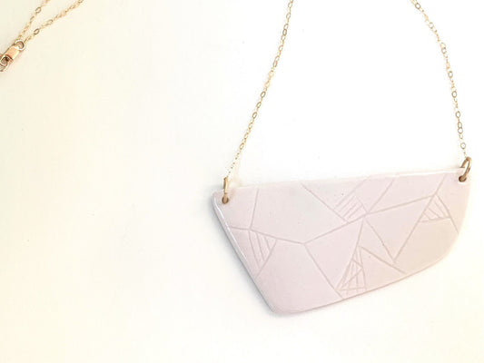 large geometric pendant necklace