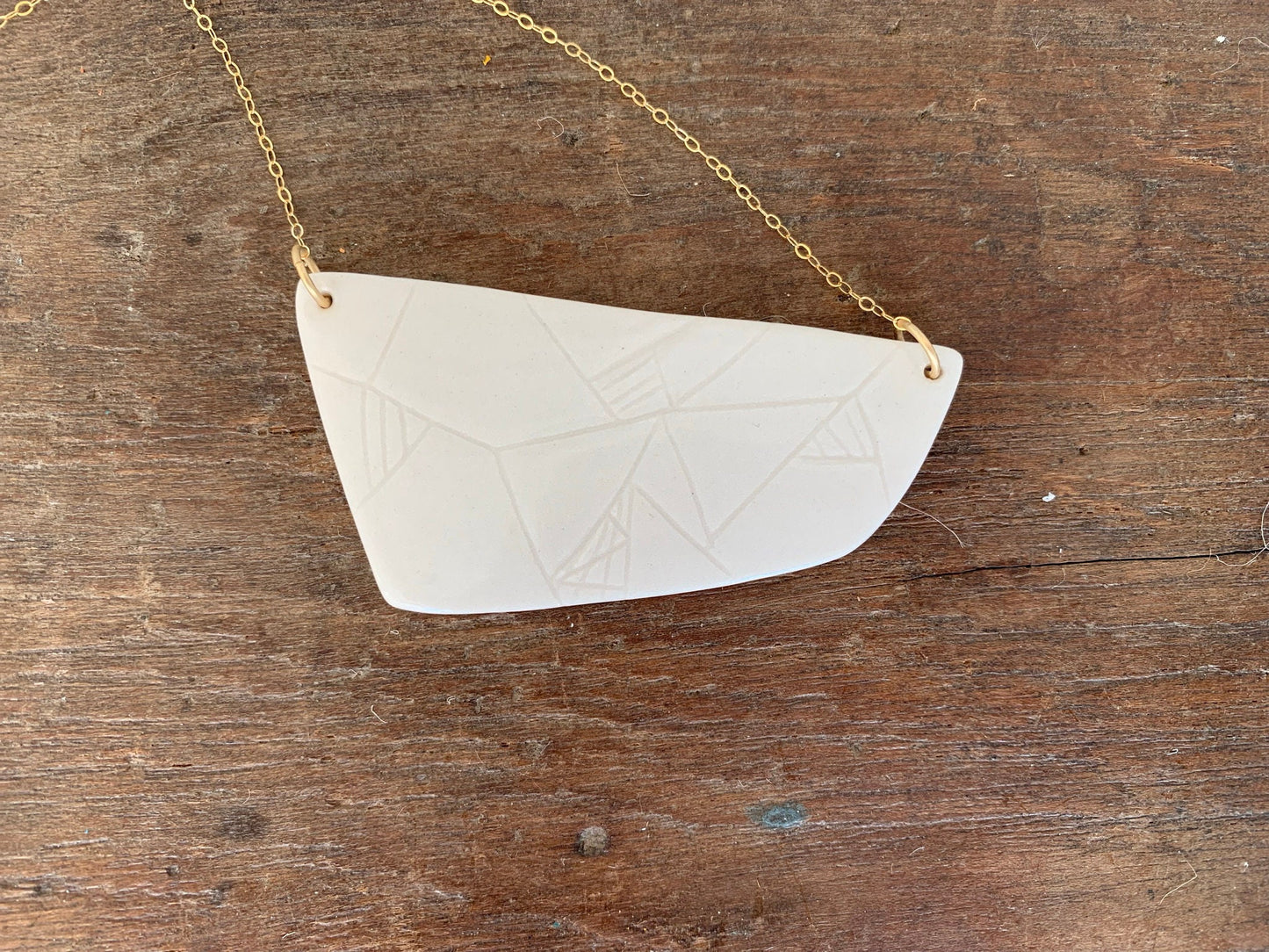 large geometric pendant necklace